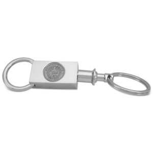 Silver Hobart & William Smith Colleges University Team Logo Two-Section Key Ring