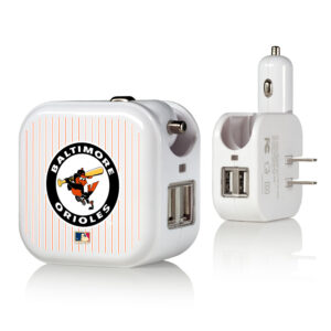 Baltimore Orioles 1966-69 2-in-1 Pinstripe Cooperstown Design USB Charger