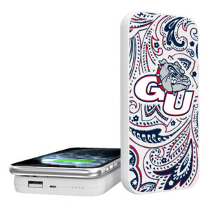 Gonzaga Bulldogs 5000mAh Paisley Design Wireless Powerbank