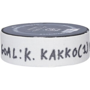 Kaapo Kakko New York Rangers Game-Used Goal Puck from September 28 2021 vs. Boston Bruins