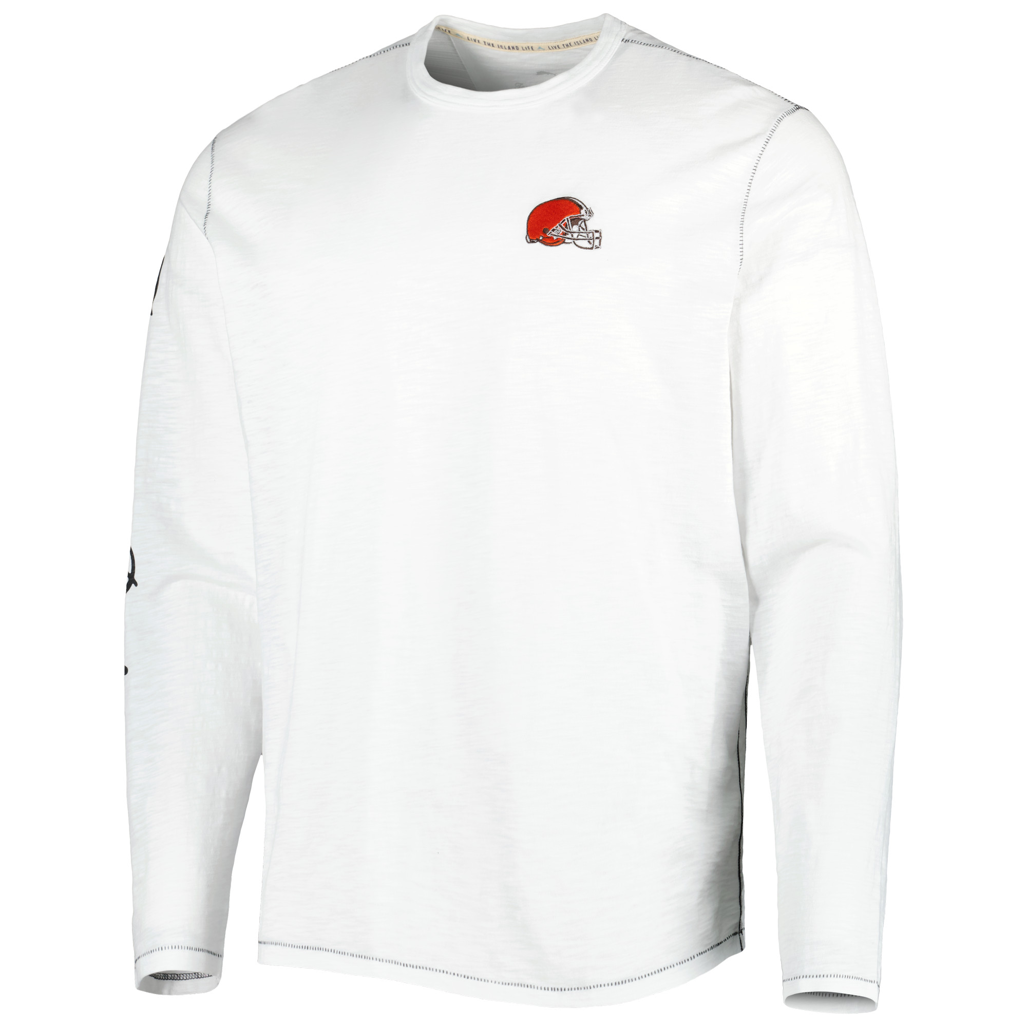 Men's Tommy Bahama White Cleveland Browns Laces Out Billboard Long Sleeve T-Shirt - Image 9