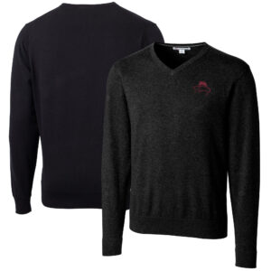 Men's Cutter & Buck Bobby Bowden Black Florida State Seminoles Lakemont Tri-Blend V-Neck Pullover Sweater