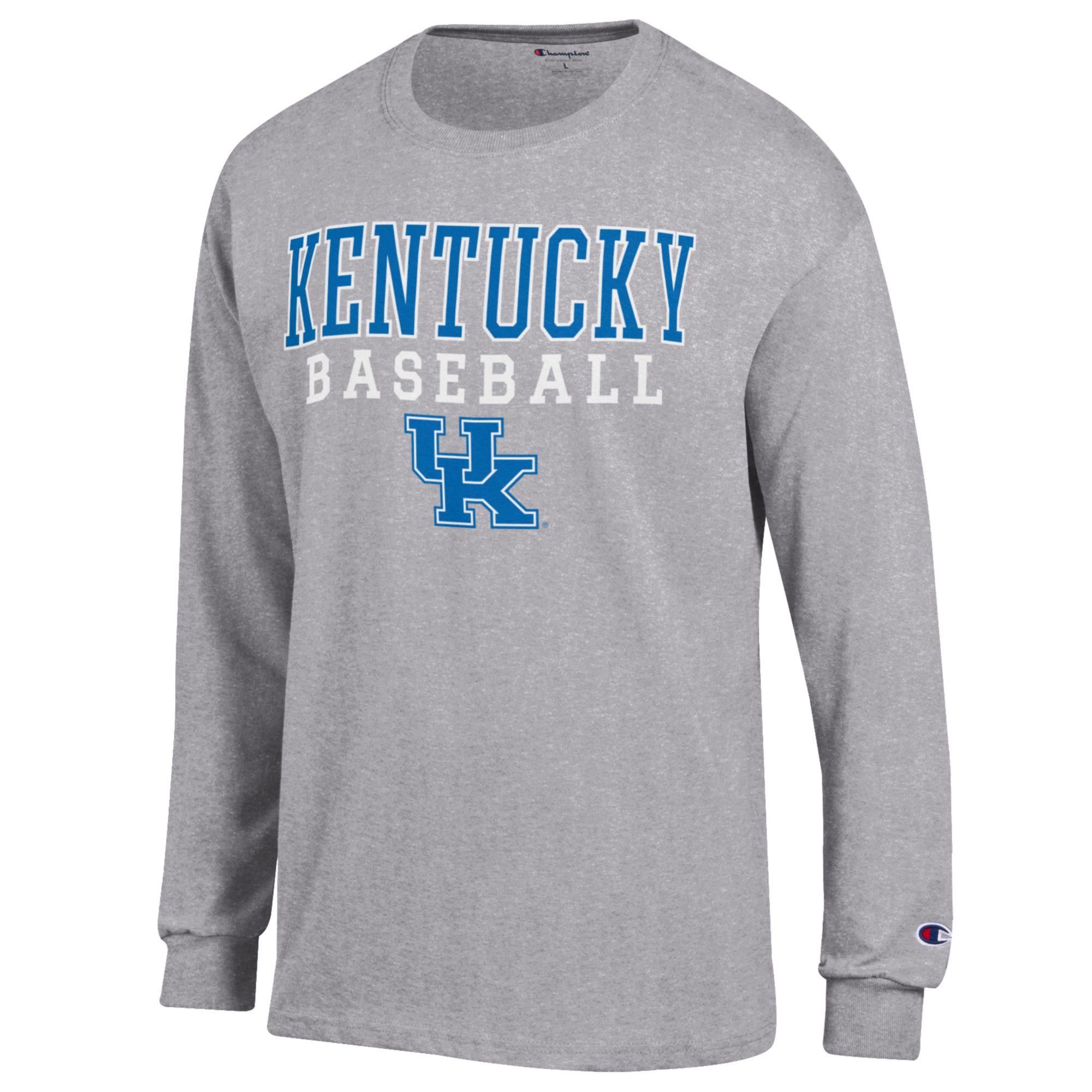 Men's Champion Gray Kentucky Wildcats Baseball Stack Long Sleeve T-Shirt - Image 6