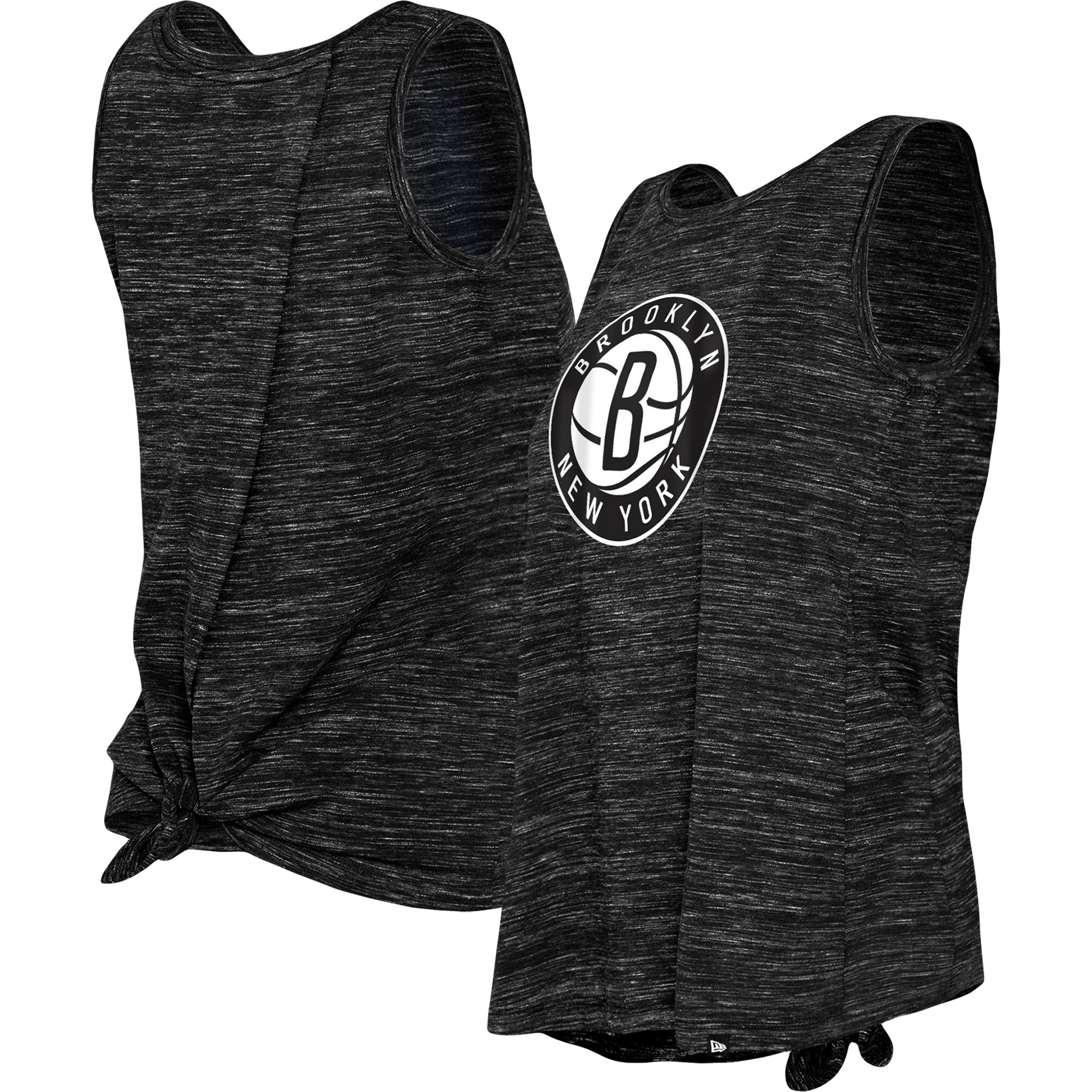 Women's New Era Black Brooklyn Nets Space Dye Active Tank Top - Image 2