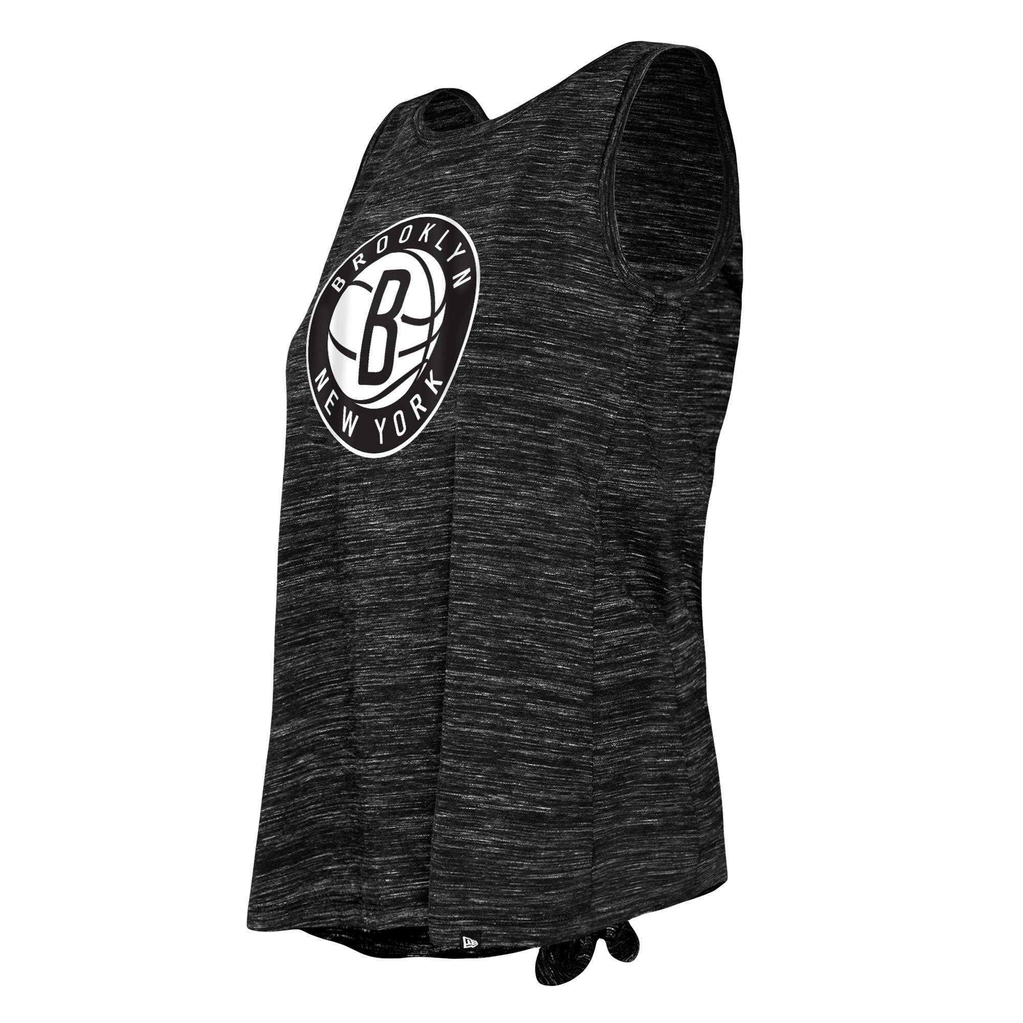 Women's New Era Black Brooklyn Nets Space Dye Active Tank Top - Image 6
