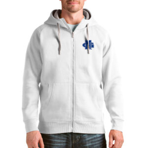 Men's Antigua White North Georgia Nighthawks Victory Full-Zip Hoodie