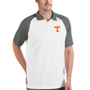 Men's Antigua White/Steel Tennessee Volunteers Nova Polo