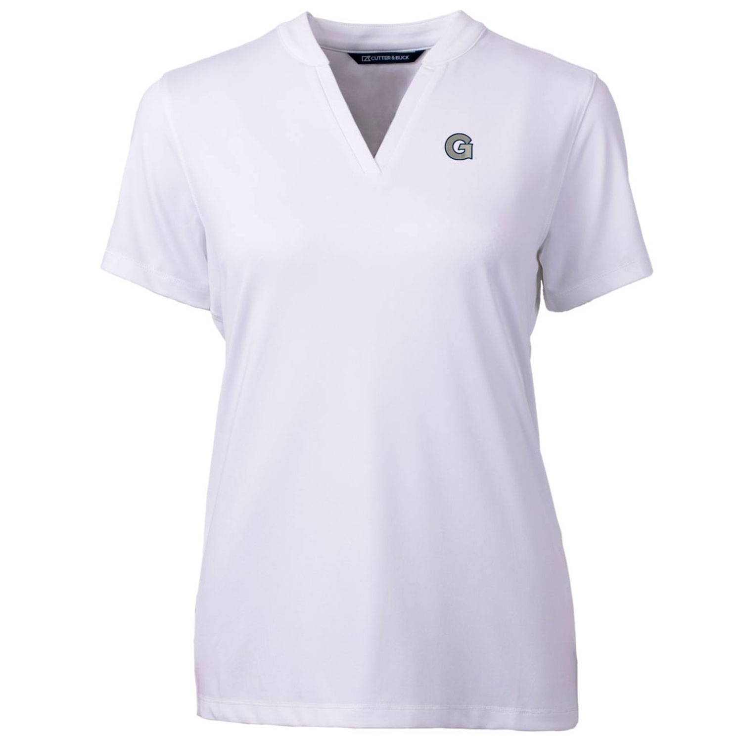 Women's Cutter & Buck White Georgetown Hoyas Forge Blade V-Neck Top - Image 6