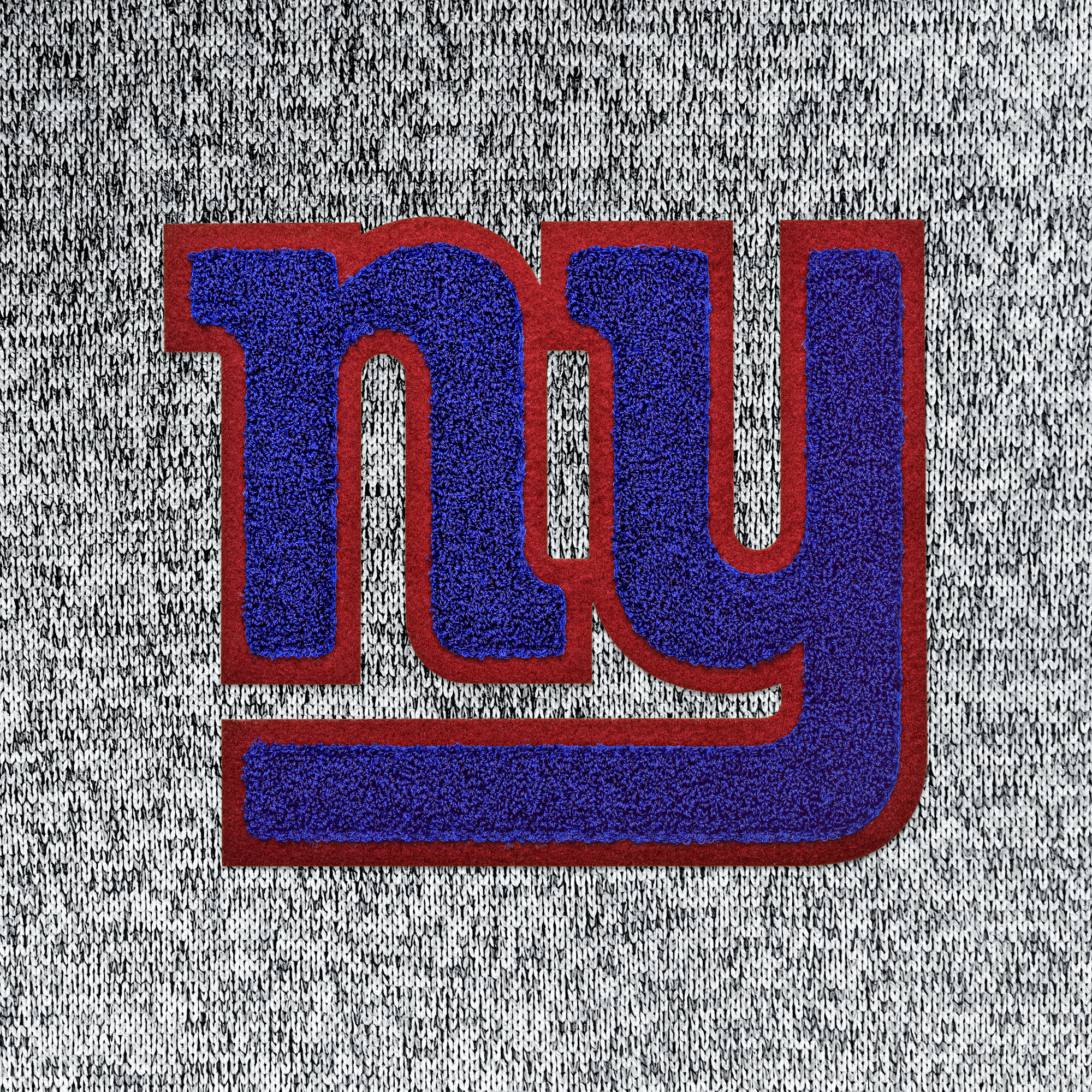 Men's Antigua Heathered Gray New York Giants Absolute Chenille Pullover Hoodie - Image 4