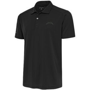 Men's Antigua Charcoal Los Angeles Chargers Tonal Logo Tribute Polo