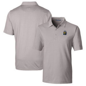 Men's Cutter & Buck Gray FIU Panthers Big & Tall Forge Pencil Stripe Stretch Polo
