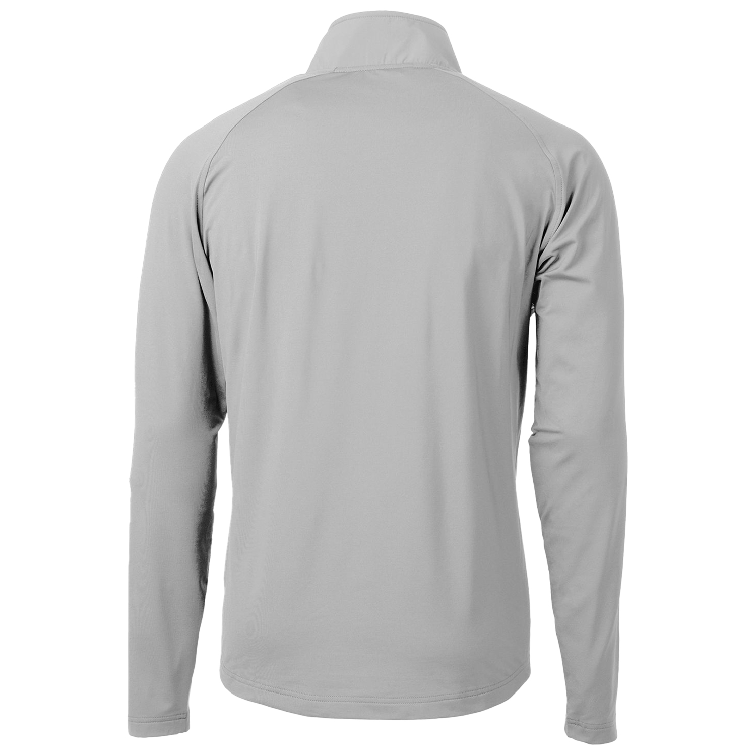 Men's Cutter & Buck Gray Clemson Tigers Adapt Eco Knit Hybrid Recycled Quarter-Zip Pullover Top - Image 4