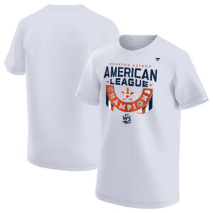 Youth Fanatics White Houston Astros 2022 American League Champions Locker Room T-Shirt