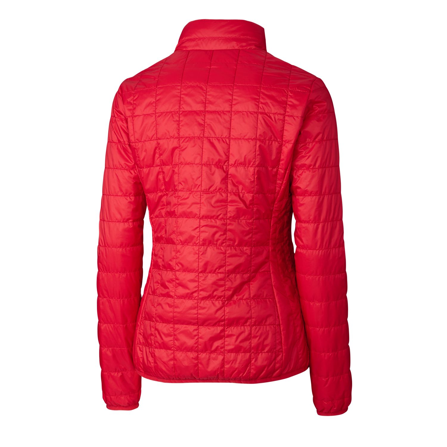 Women's Cutter & Buck Red UIC Flames Rainier Eco Insulated Puffer Full-Zip Jacket - Image 4