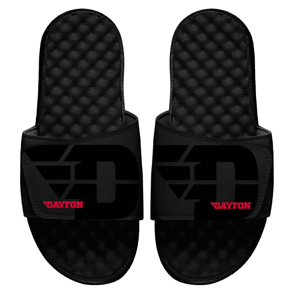 Youth ISlide Black Dayton Flyers Tonal Pop Slide Sandals