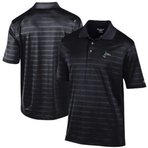 Men's Champion Black Great Lakes Loons Textured Solid Polo