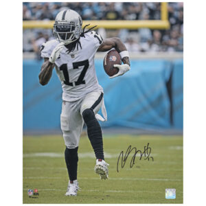 Davante Adams Las Vegas Raiders Autographed 16" x 20" White Jersey Vertical Photograph