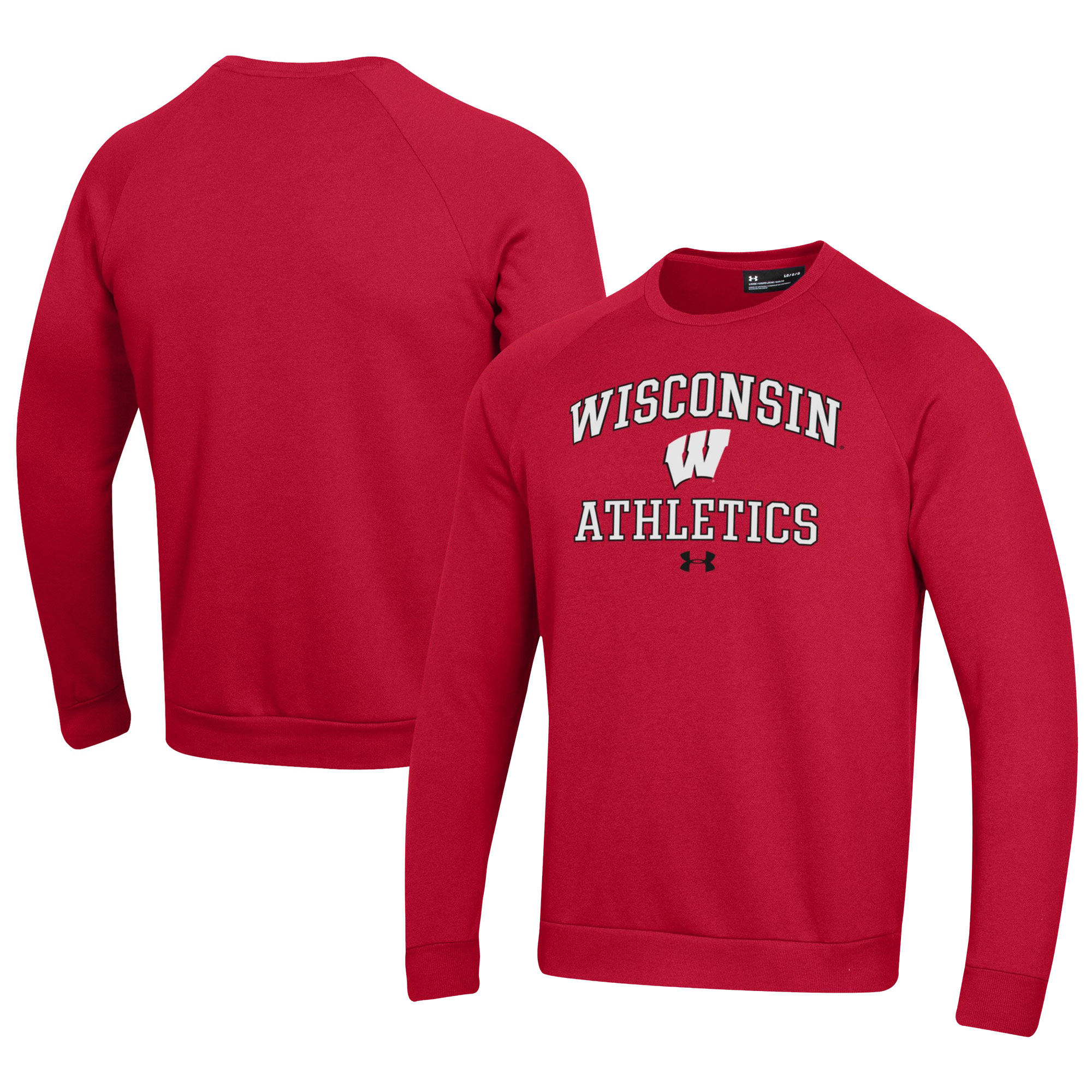 Men's Under Armour Red Wisconsin Badgers Athletics All Day Fleece Pullover Sweatshirt - Image 2