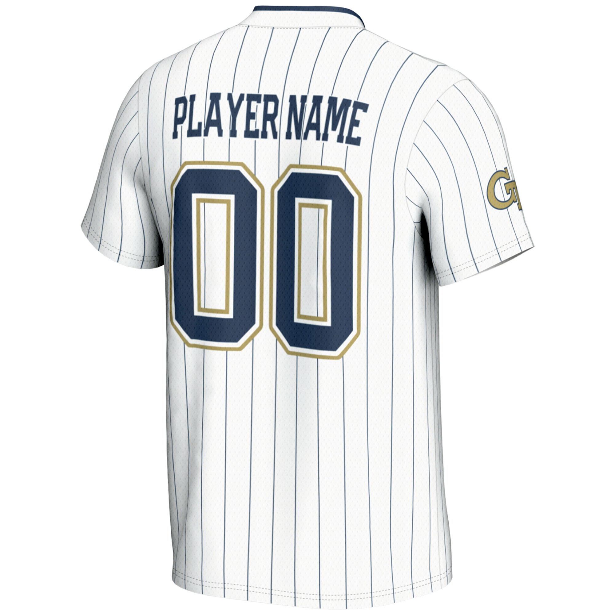 Youth GameDay Greats White Georgia Tech Yellow Jackets NIL Pick-A-Player Lightweight Softball Jersey - Image 7