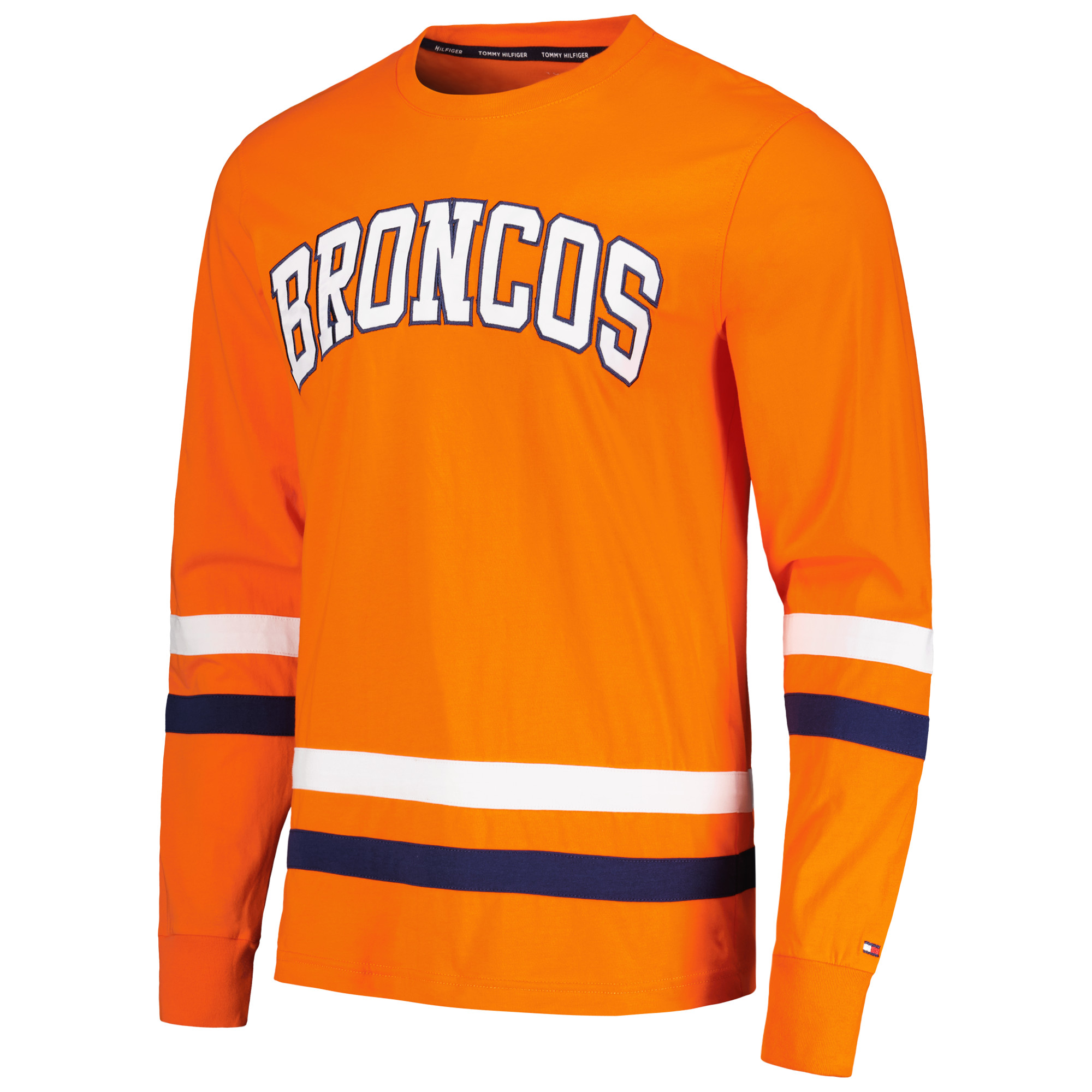 Men's Tommy Hilfiger Orange/Navy Denver Broncos Nolan Long Sleeve T-Shirt - Image 3