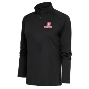 Women's Antigua  Charcoal Chattanooga Lookouts Tribute Half-Zip Pullover Top