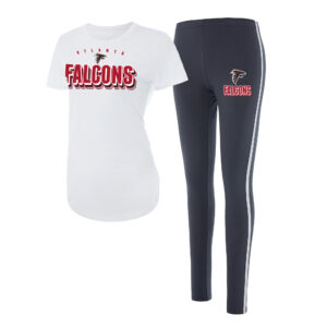 Women's Concepts Sport White/Charcoal Atlanta Falcons Sonata T-Shirt & Leggings Set