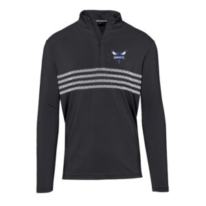Men's Levelwear  Black Charlotte Hornets Asher Insignia Core Quarter-Zip Pullover Top