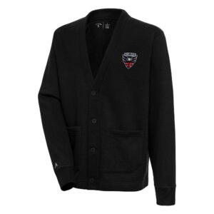 Men's Antigua Black D.C. United Victory Cardigan