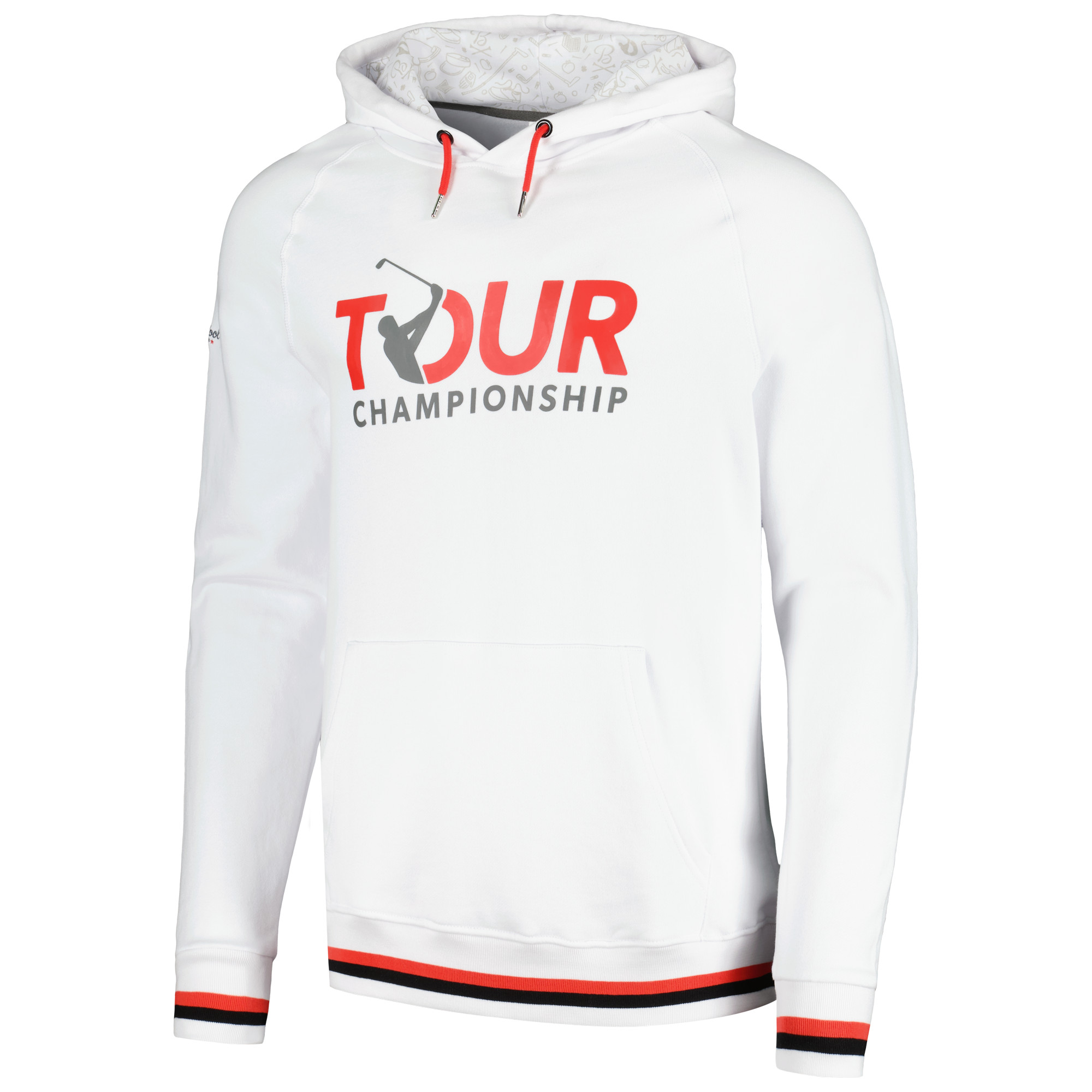 Men's Barstool Golf White TOUR Championship Raglan Pullover Hoodie - Image 6