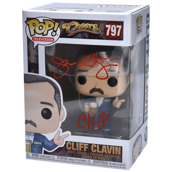 John Ratzenberger Cheers Autographed #797 Funko Pop! with ''Cliff'' Inscription - Signed in Red Ink - BAS