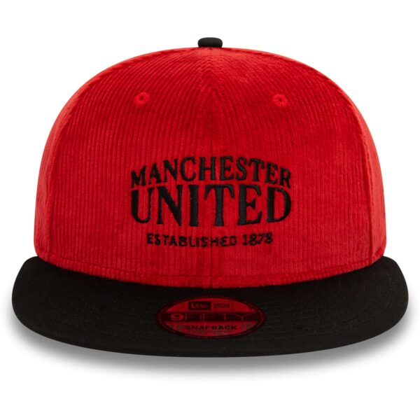 Men's New Era Red Manchester United Corduroy 9FIFTY Snapback Hat - Image 4