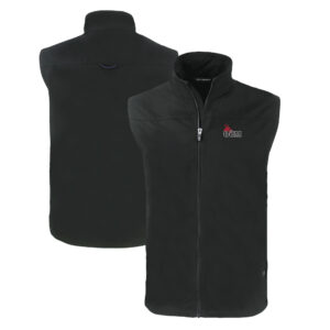 Men's Cutter & Buck  Black Central Missouri Mules Big & Tall Charter Eco Full-Zip Vest
