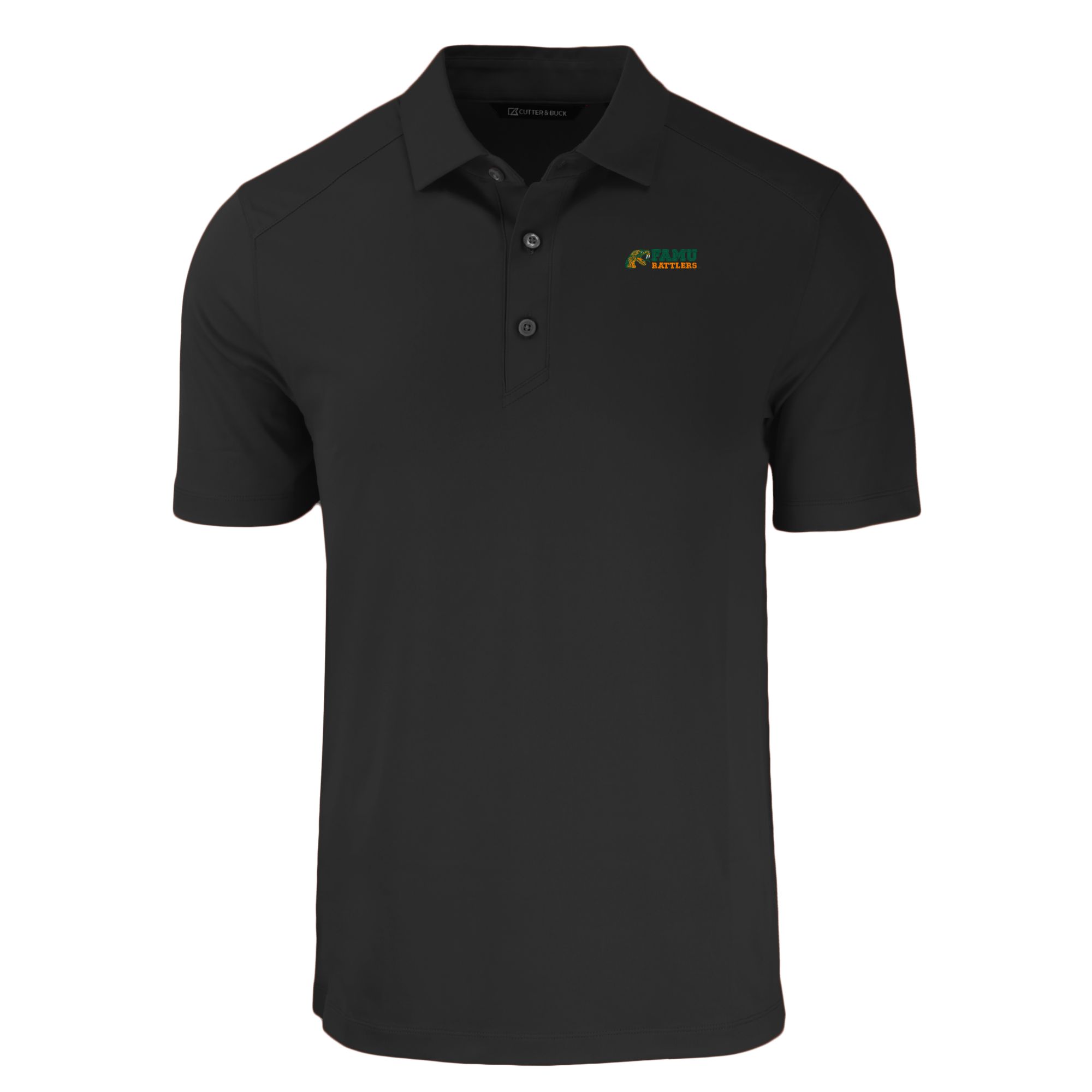 Men's Cutter & Buck Black Florida A&M Rattlers Big & Tall Forge Eco Stretch Recycled Polo - Image 3