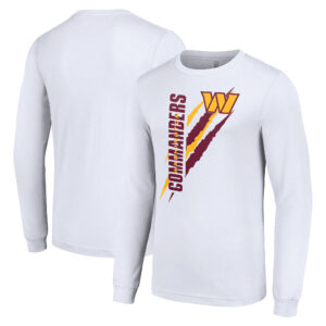 Men's Starter  White Washington Commanders Color Scratch Long Sleeve T-Shirt