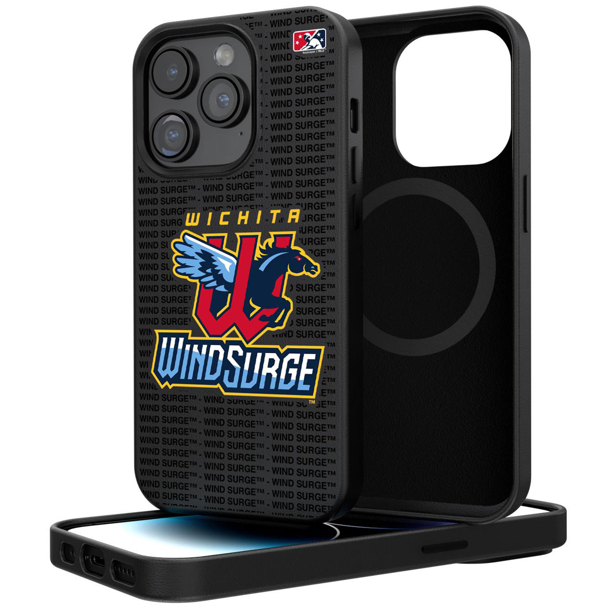 Keyscaper Wichita Wind Surge Text Backdrop iPhone Magnetic Bump Case