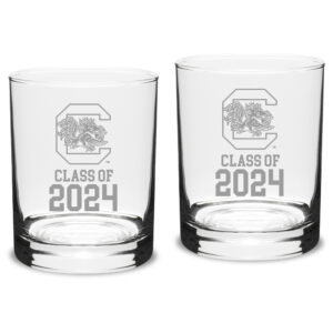 South Carolina Gamecocks Class of 2024 14oz. 2-Piece Classic Double Old-Fashioned Glass Set