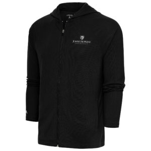 Men's Antigua  Black Johns Hopkins Blue Jays Legacy Full-Zip Hoodie