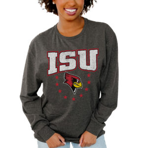 Women's Gameday Couture  Charcoal Illinois State Redbirds Everyday Long Sleeve T-Shirt