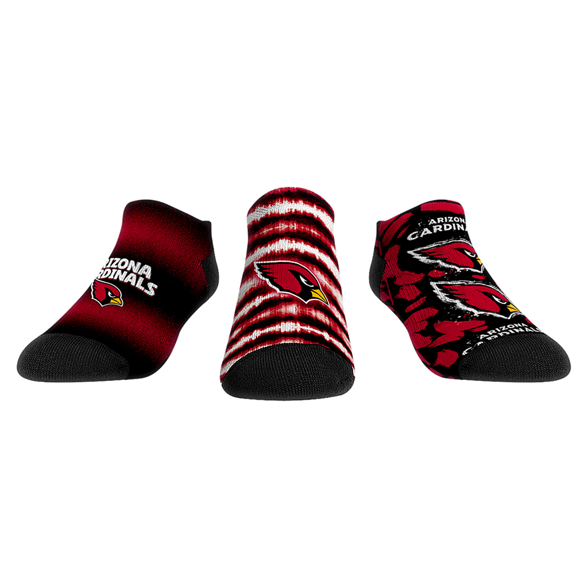 Youth Rock Em Socks Arizona Cardinals Make Some Noise Three-Pack Low-Cut Socks Set