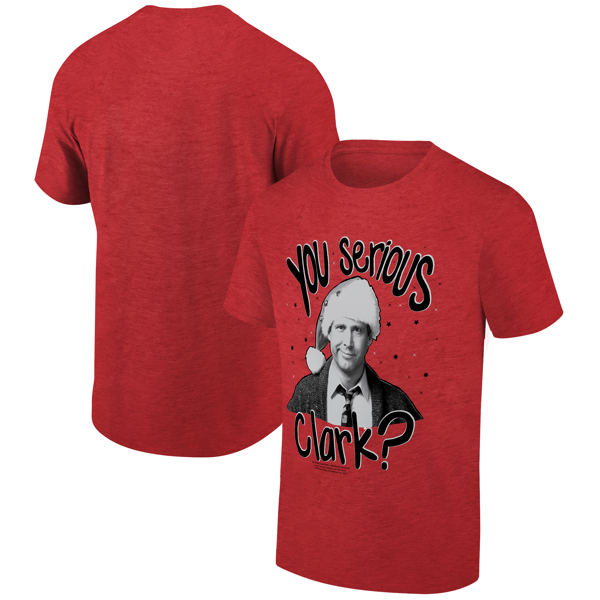 Men's Ripple Junction Heather Red National Lampoon's Christmas Vacation Holiday Graphic T-Shirt