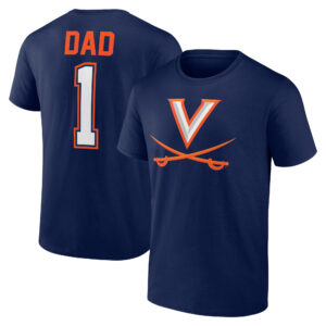 Men's Navy Virginia Cavaliers Father's Day #1 Dad T-Shirt