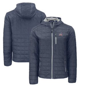 Men's Cutter & Buck  Anthracite Arizona Diamondbacks Americana Rainier Primaloft Eco Full-Zip Hooded Jacket