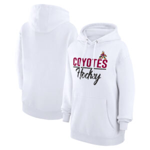 Women's G-III 4Her by Carl Banks  White Arizona Coyotes Team Fleece Pullover Hoodie