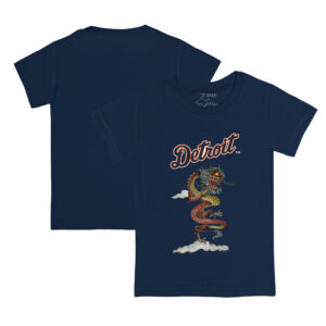 Infant Tiny Turnip Navy Detroit Tigers 2024 Year of the Dragon T-Shirt