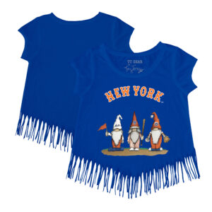 Girls Youth Tiny Turnip Royal New York Mets Gnomes Fringe T-Shirt