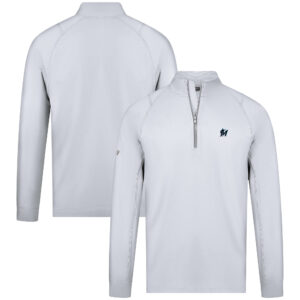 Men's Levelwear White Miami Marlins Theory Insignia Quarter-Zip Pullover