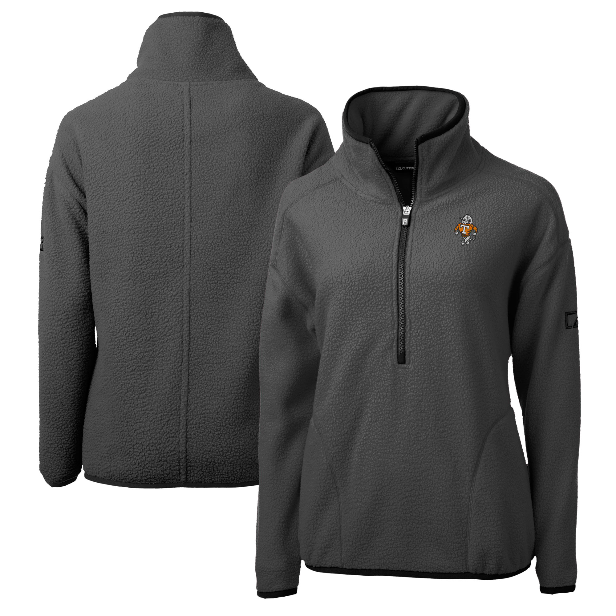Women's Cutter & Buck Gray Tennessee Volunteers Vault Cascade Eco Sherpa Fleece Half-Zip Pullover Jacket - Image 2