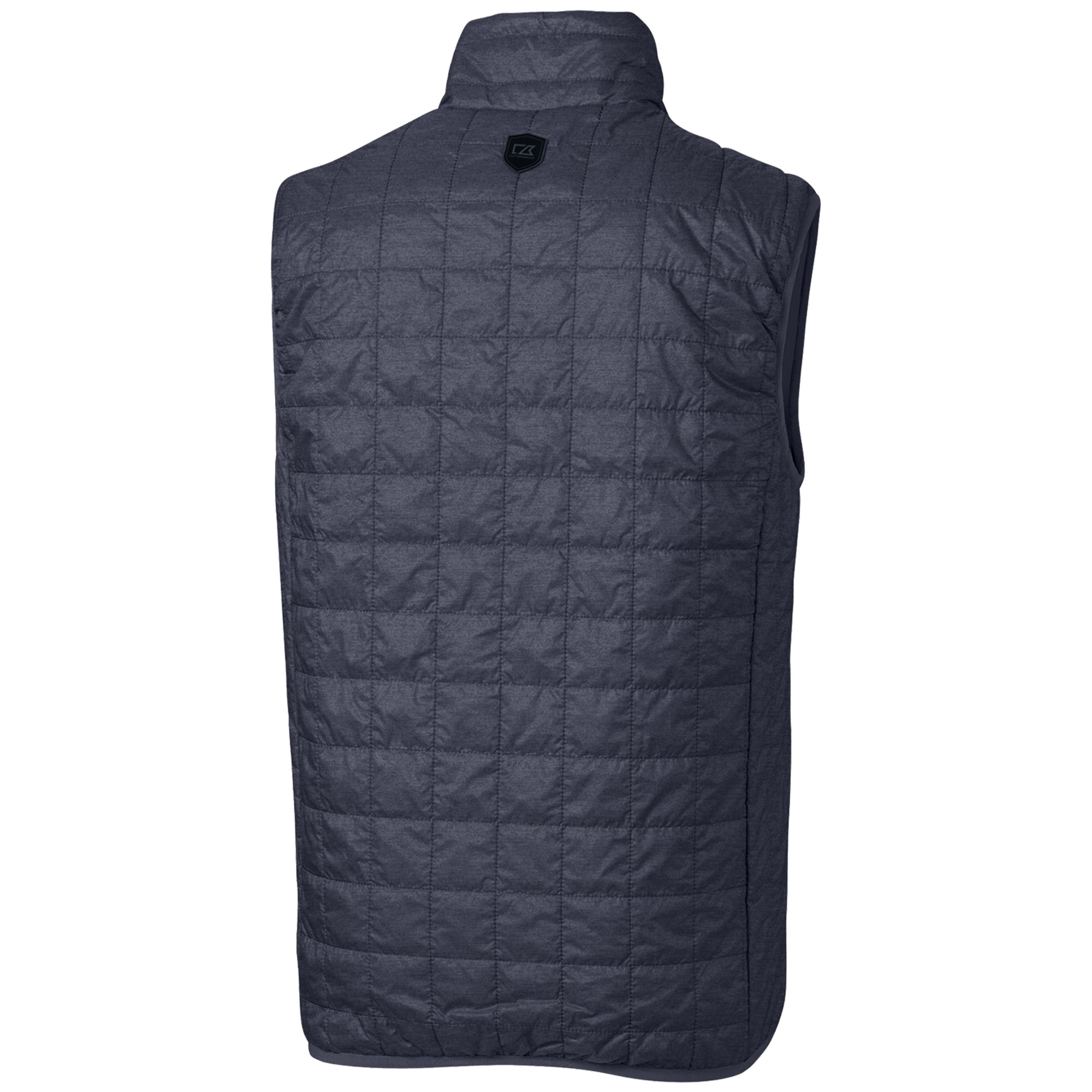 Men's Cutter & Buck Charcoal Dayton Flyers Vault Rainier PrimaLoft Eco Insulated Full-Zip Puffer Vest - Image 7