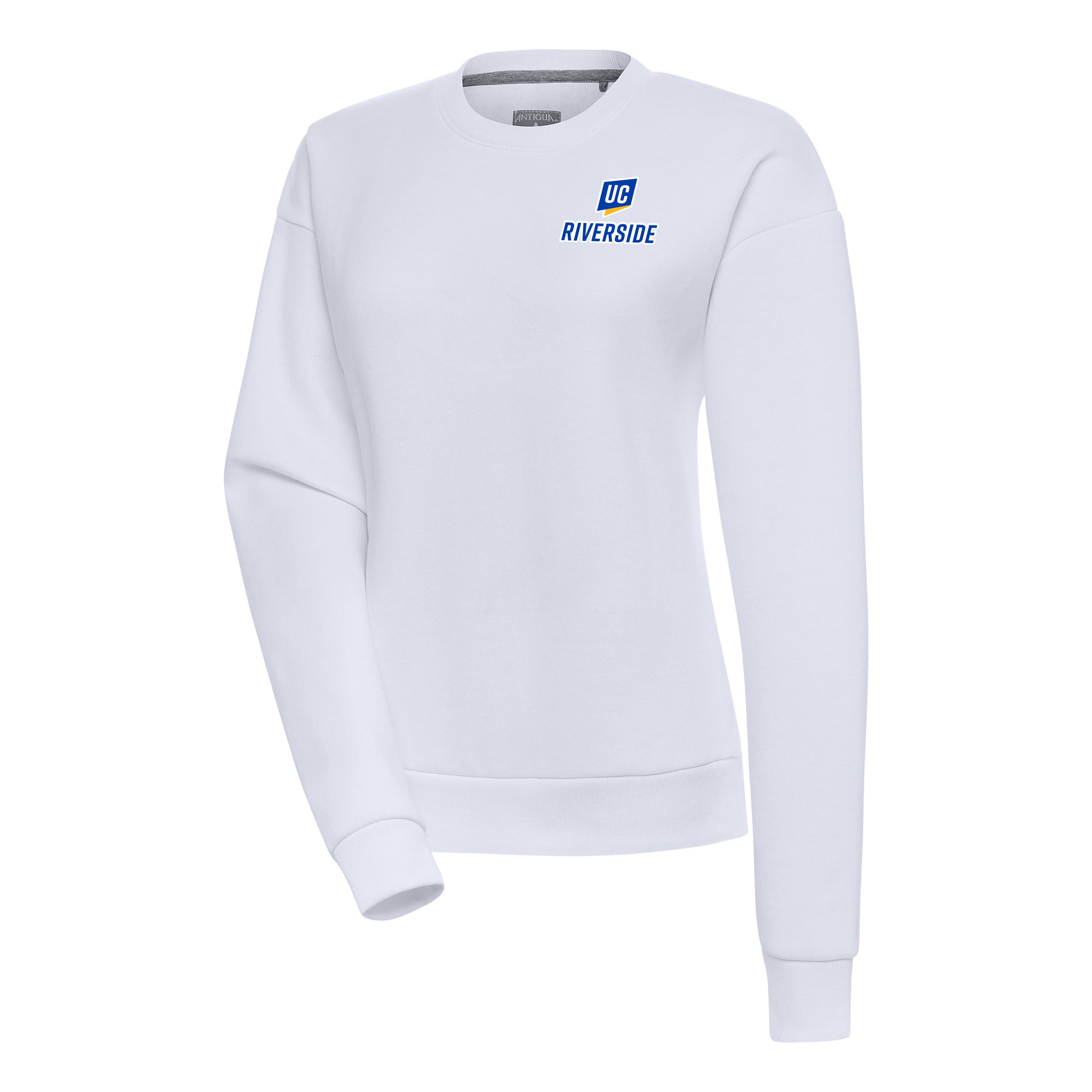 Women's Antigua White UC Riverside Highlanders Victory Pullover Sweatshirt