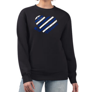 Women's G-III 4Her by Carl Banks  Black St. Louis Blues Heart Graphic Pullover Sweatshirt